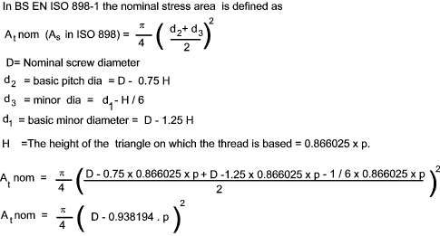 Screw Thread Calculations Roy Mech